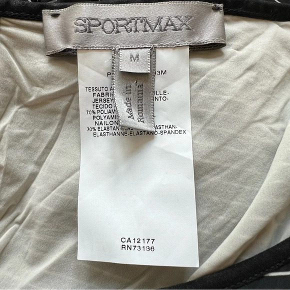 Maxmara Sportmax Black White Stripe Long Sleeve Top 17998 - Picture 8 of 9